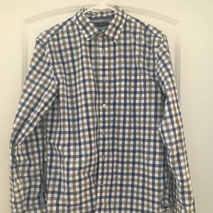 Blue Plaid Banana Republic Grant Slim-Fit Shirt